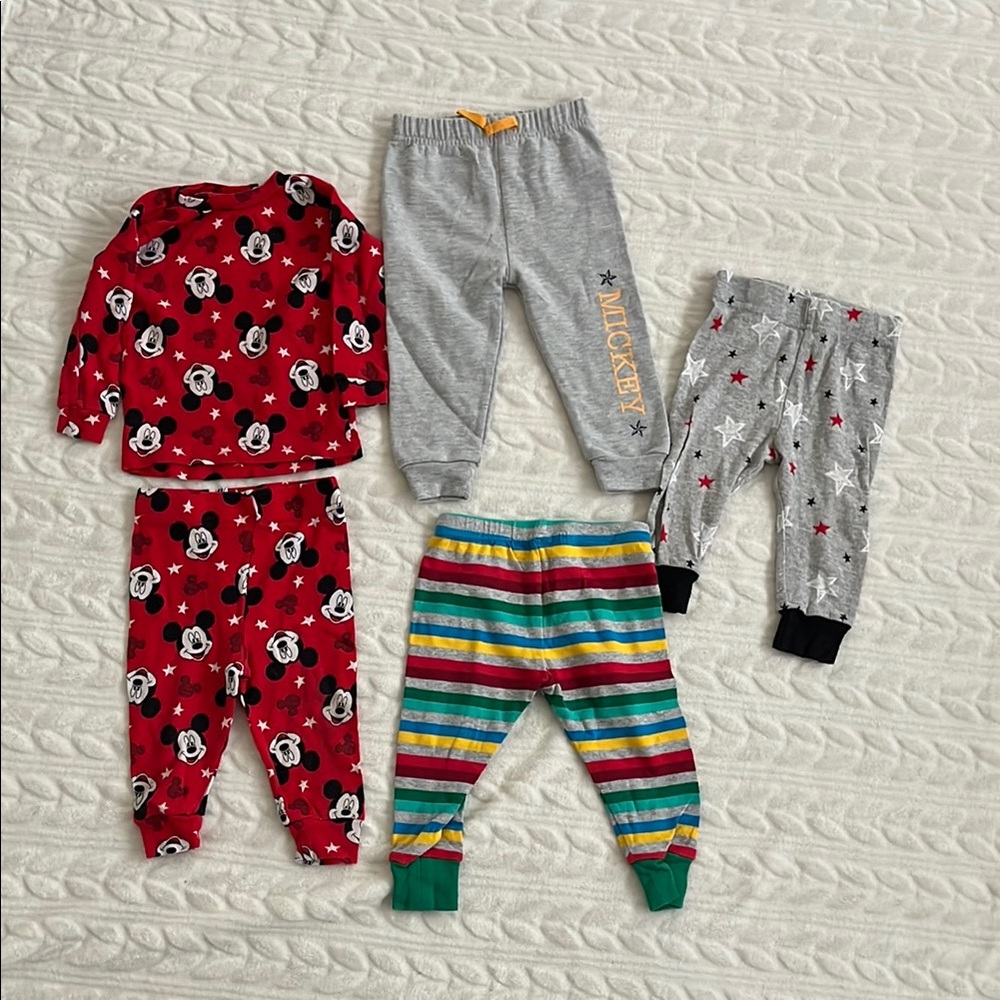 Disney Mickey Mouse Kids Pajama Set - Red and Gray